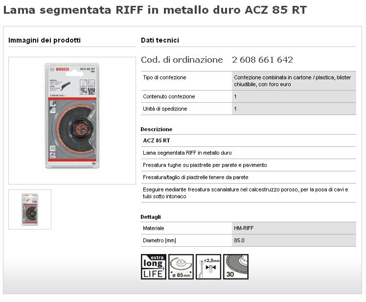 LAMA SEG METAL ACZ85RT STK