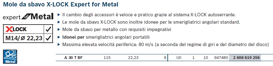 DISCO SBAVO X-LOCK 115X6MM