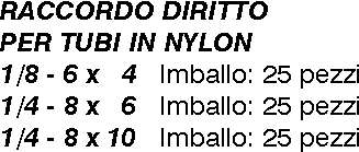 RACC.DIR.TUBO NYL.1/8 6X4 