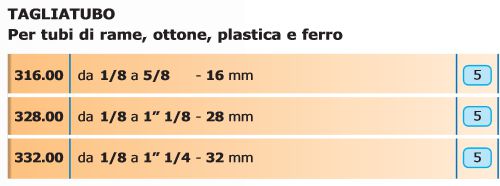 TAGLIATUBI 1/8-5/8 16mm   