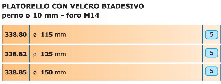PLATOR.C/VELCdiametro 115 M14 PE10