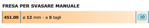 FRESA MANUALE diametro 12 5 TAGLI 