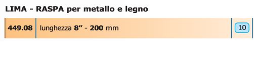 LIMA/RASPA X MET/LEGNO 8" 