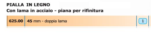 PIALLA DOPPIA LAMA 45mm   