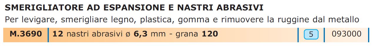 NASTRI ABR. diametro 6,3 GR120 12P