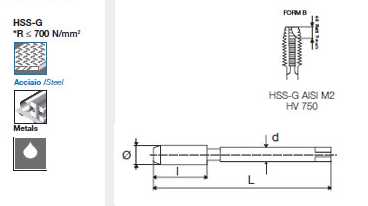 MASCHI HSS-G DIN 371/B M6 