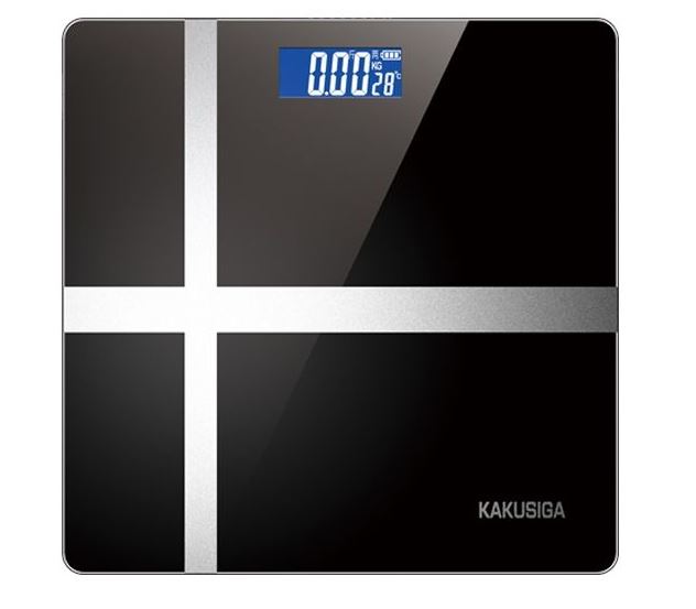 BILANCIA PESAPERSONE KAKUSIGA NERA CON DISPLAY LCD 180KG