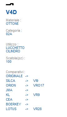 CHIAVE V4D | VI9          