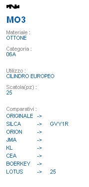 CHIAVE MO3 | GVY1R        
