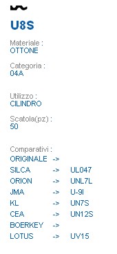 CHIAVE U8S | UL047        