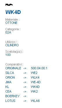 CHIAVE WK4D | WE2         