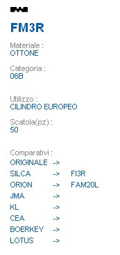 CHIAVE FM3R | FI3R        