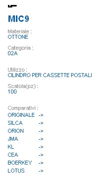 CHIAVE MIC9               