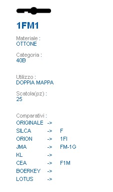 CHIAVE 1FM1 | F           