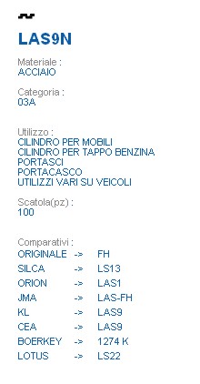 CHIAVE LAS9N | LS13       