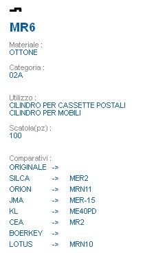 CHIAVE MR6 | MER2         