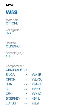 CHIAVE W5S | WA1R         