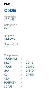 CHIAVE C5DE | CS119       