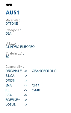 CHIAVE AU51 | CI-14       