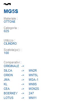 CHIAVE MG5S | MN2R        