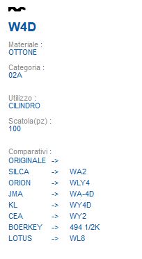 CHIAVE W4D | WA2          
