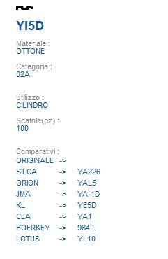 CHIAVE YI5D | YA226       