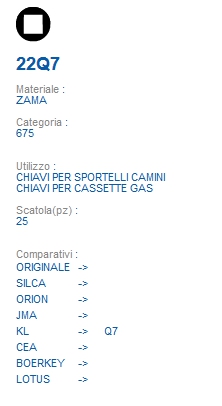 CHIAVE 22Q7 | Q7          