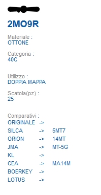 CHIAVE 2MO9R | 5MT7       