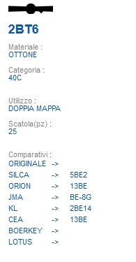 CHIAVE 2BT6 | 5BE2        