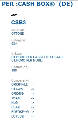 CHIAVE CSB3               