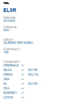 CHIAVE EL9R | EU13R       