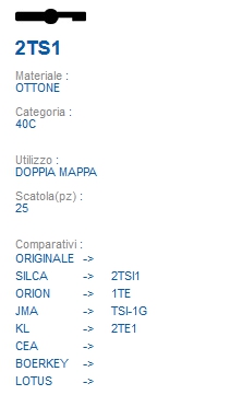 CHIAVE 2TS1 | 2TSI1       