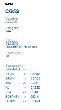 CHIAVE CG5S | CS500       