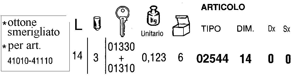 CILINDRO O/S x 01310/01330