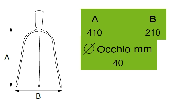 FORCA 3 DENTI ORO         