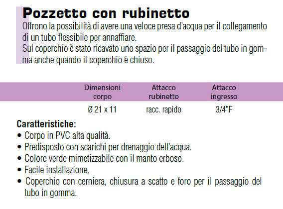 POZZETTO C/RUB SF. 1/2MF  