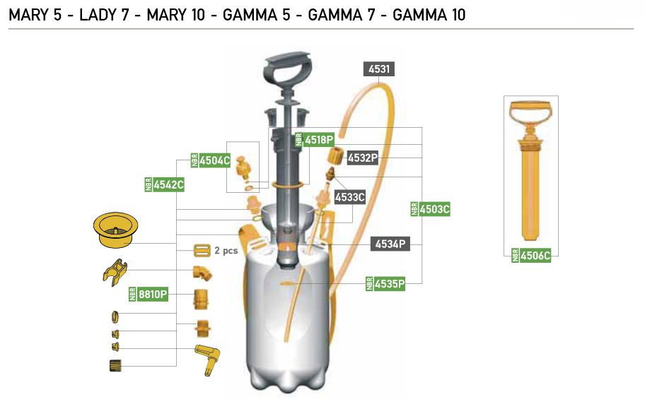 POMPA MARY A PRESS 10 L   