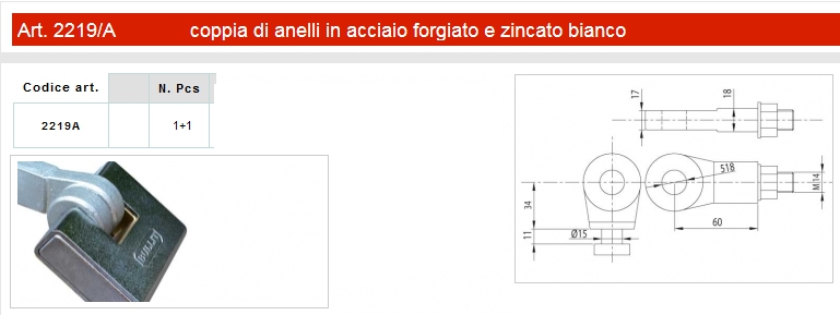 SOLO ANELLI PER ART 2219  