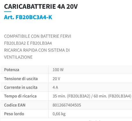 CARICABATTERIE 4A         