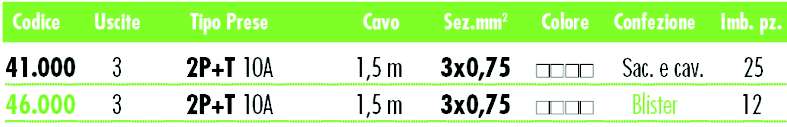 MULTIPRESA 1,5MT 3 10A BIA