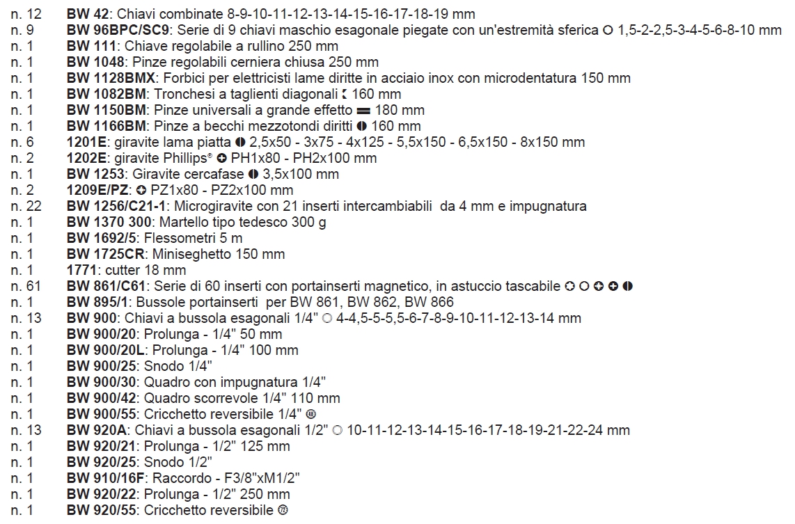 BW2056E VALIGIA ASS. 163UT