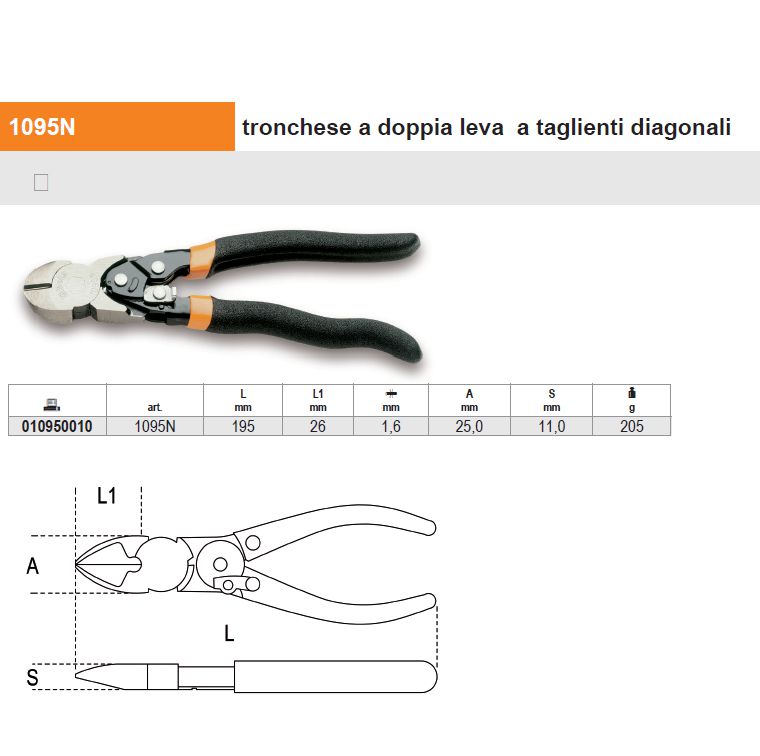 1095N TRONC TAGL DIAG L195