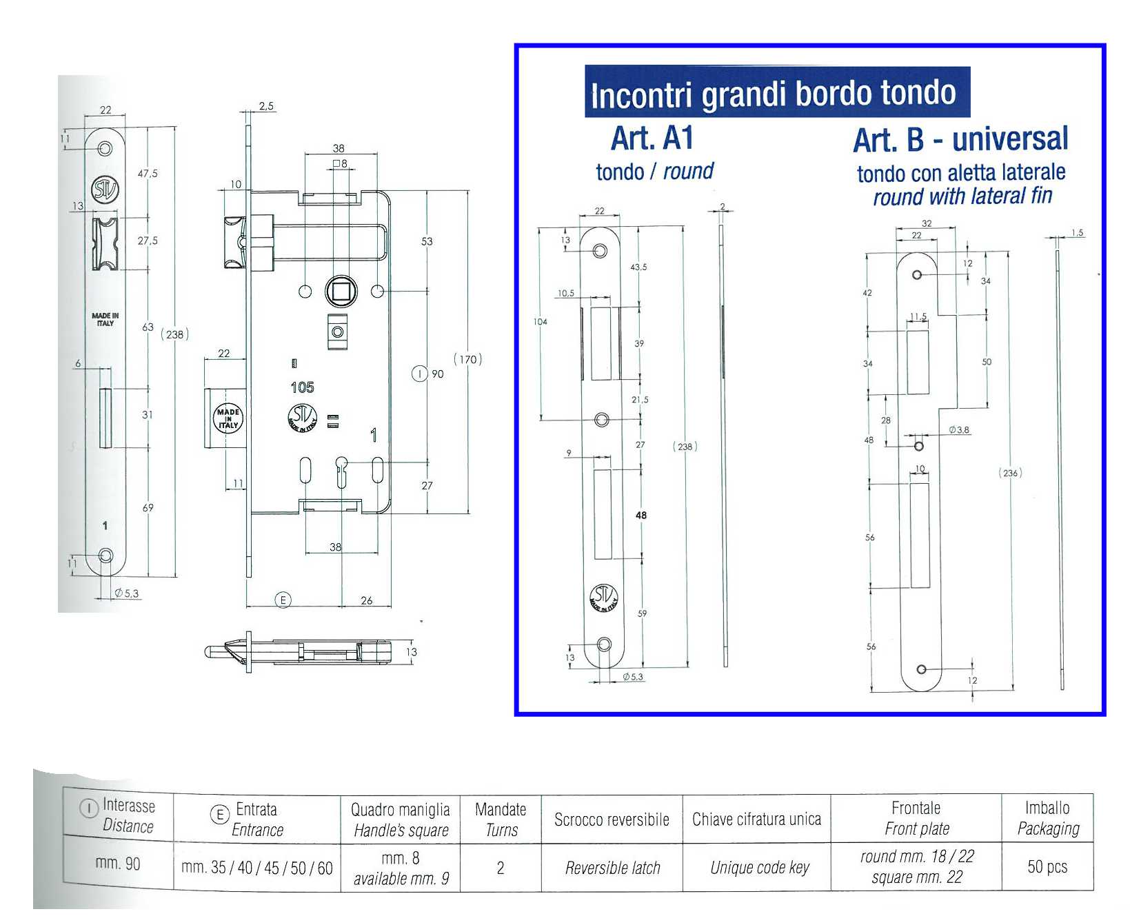 SERR PATENT I90 GR B/T40 O