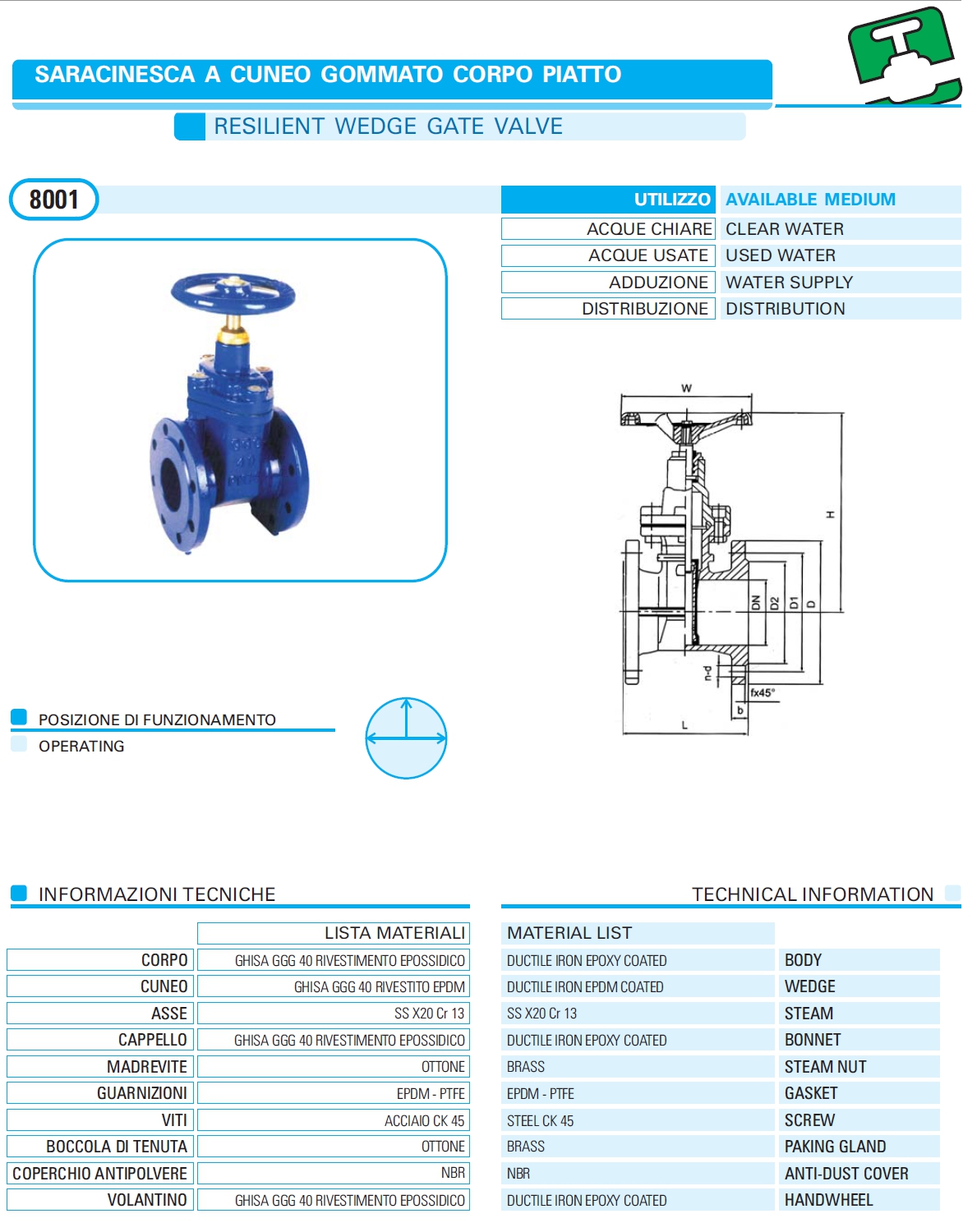 SARAC CP C/GOM PN16 DN 65 