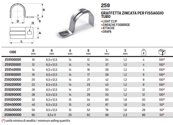 SEMICOLLARE LEGG diametro 60 2"   