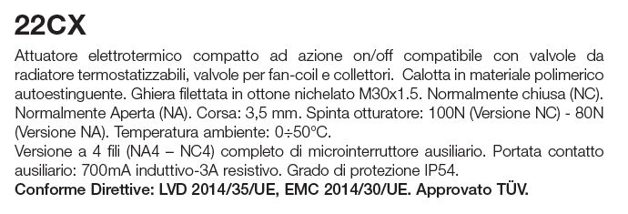 ATTUATORE 22CX 230V NC 2F 