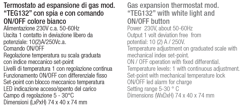 TERMOST AMB ON-OFF C/SPIA 