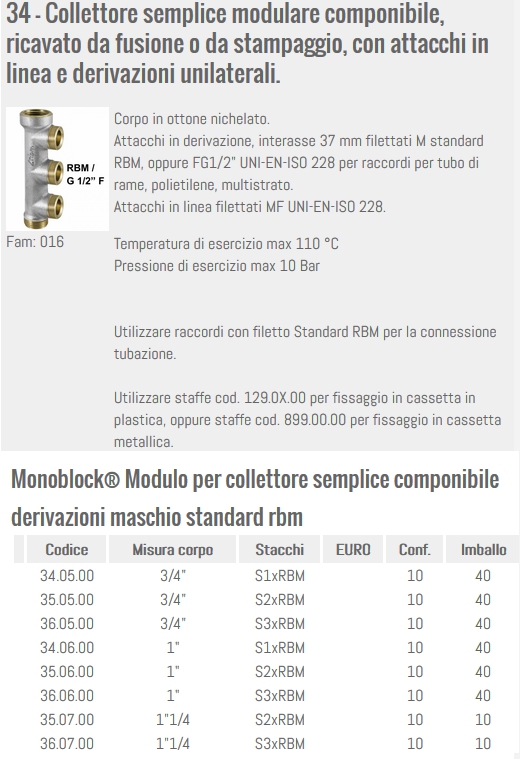 MODULO X COLLETTORE S 2F 1