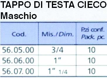 TAPPO CIECO 3/4 M         