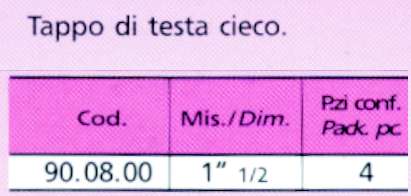 TAPPO TESTA CIECO 1,1/2   